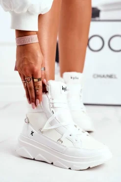 Damskie Sneakersy Śniegowce Białe Missy