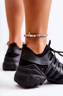 Damskie Sneakersy Sportowe Buty Czarne Azella