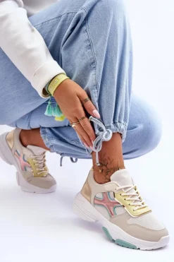 Damskie Sneakersy Sznurowane Multikolorowe Cortes