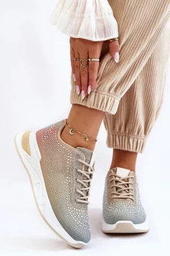 Damskie Sneakersy Z Cyrkoniami Multikolor Raiden