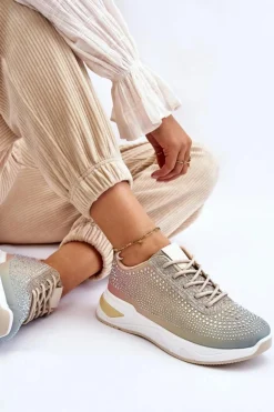 Damskie Sneakersy Z Cyrkoniami Multikolor Raiden