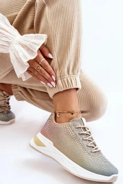 Damskie Sneakersy Z Cyrkoniami Multikolor Raiden