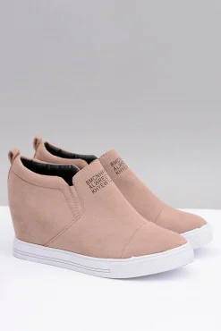 Damskie Snekersy Trampki Lu Boo Wsuwane Beżowe Kaori