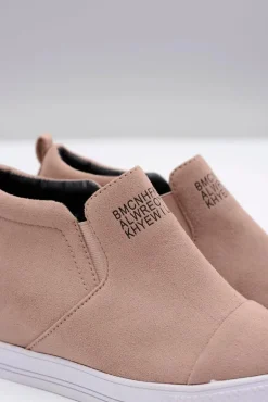 Damskie Snekersy Trampki Lu Boo Wsuwane Beżowe Kaori