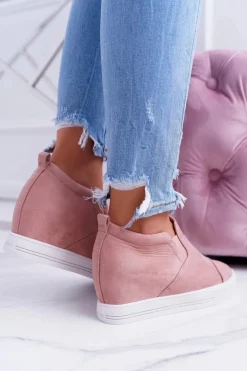 Damskie Snekersy Trampki Lu Boo Wsuwane Różowe Kaori