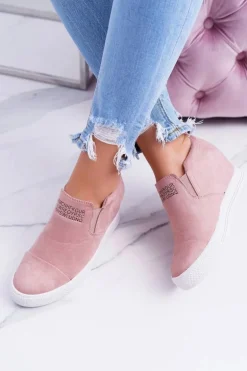 Damskie Snekersy Trampki Lu Boo Wsuwane Różowe Kaori