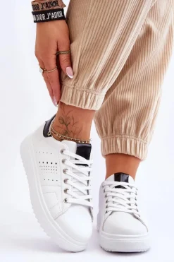 Damskie Sportowe Buty Biało-Czarne Be First!