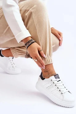 Damskie Sportowe Buty Biało-Czarne Be First!