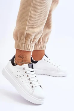 Damskie Sportowe Buty Biało-Czarne Be First!