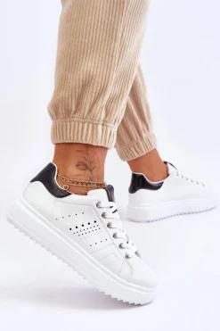 Damskie Sportowe Buty Biało-Czarne Be First!