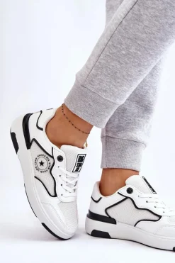 Damskie Sportowe Buty Big Star LL274440 Biało-Czarne
