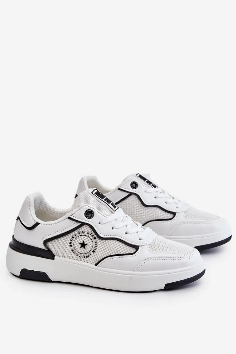 Damskie Sportowe Buty Big Star LL274440 Biało-Czarne
