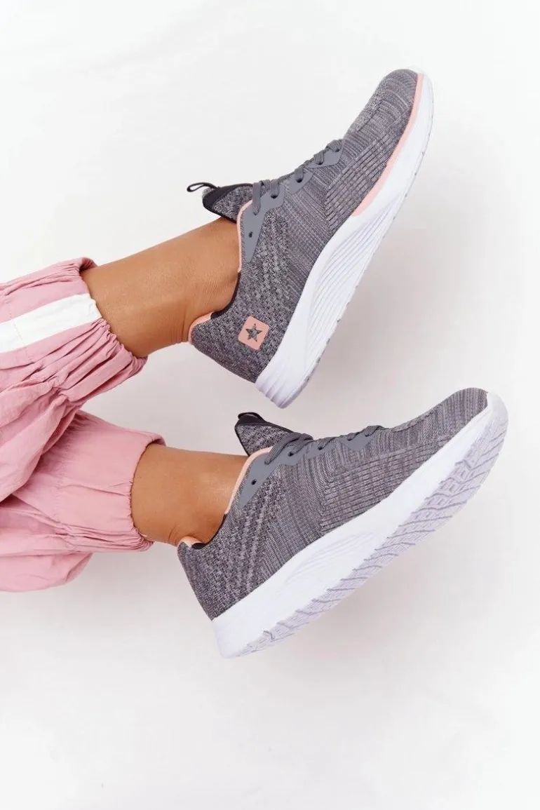 Damskie Sportowe Buty Comfort Foam Szare Long Distance