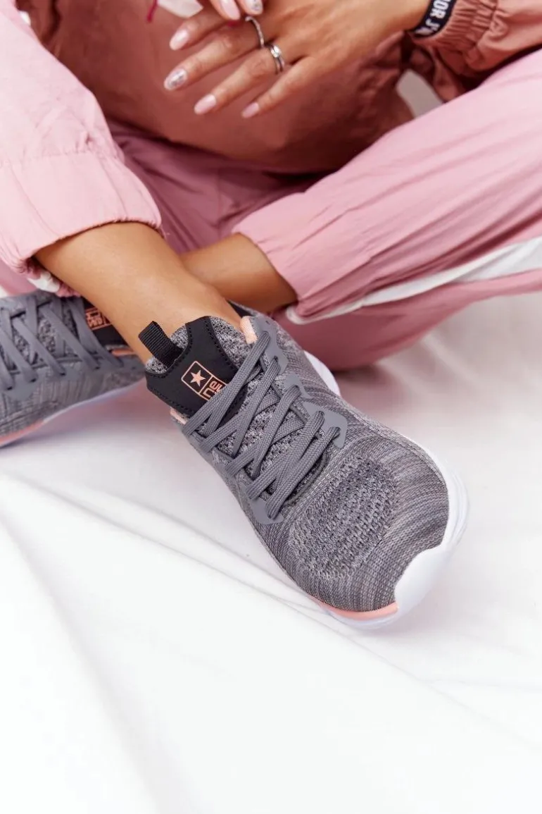Damskie Sportowe Buty Comfort Foam Szare Long Distance