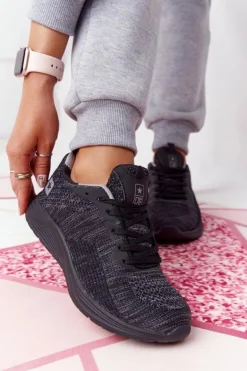 Damskie Sportowe Buty Comfort Foam Czarne Long Distance