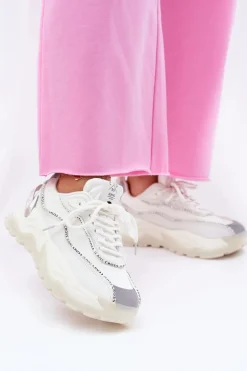 Damskie Sportowe Buty Cross Jeans II2R4017C Białe