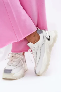 Damskie Sportowe Buty Cross Jeans II2R4017C Białe