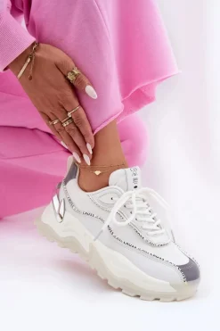 Damskie Sportowe Buty Cross Jeans II2R4017C Białe