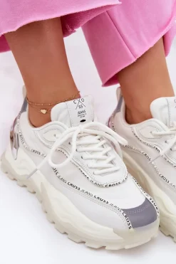 Damskie Sportowe Buty Cross Jeans II2R4017C Białe