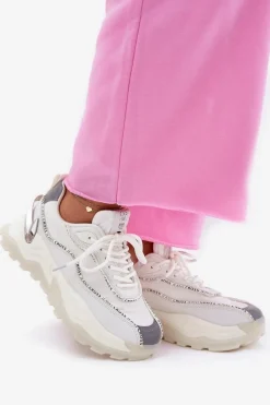 Damskie Sportowe Buty Cross Jeans II2R4017C Białe