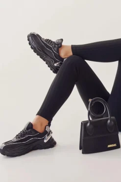 Damskie Sportowe Buty Cross Jeans II2R4018C Czarne