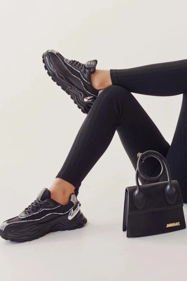 Damskie Sportowe Buty Cross Jeans II2R4018C Czarne