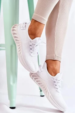 Damskie Sportowe Buty Materiałowe Białe Lenney