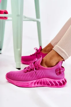 Damskie Sportowe Buty Materiałowe Różowe Lenney