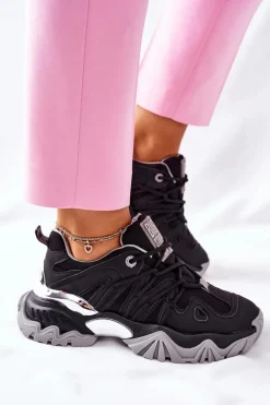 Damskie Sportowe Buty Memory Foam Big Star II274089 Czarne