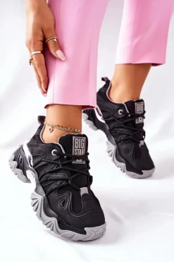 Damskie Sportowe Buty Memory Foam Big Star II274089 Czarne