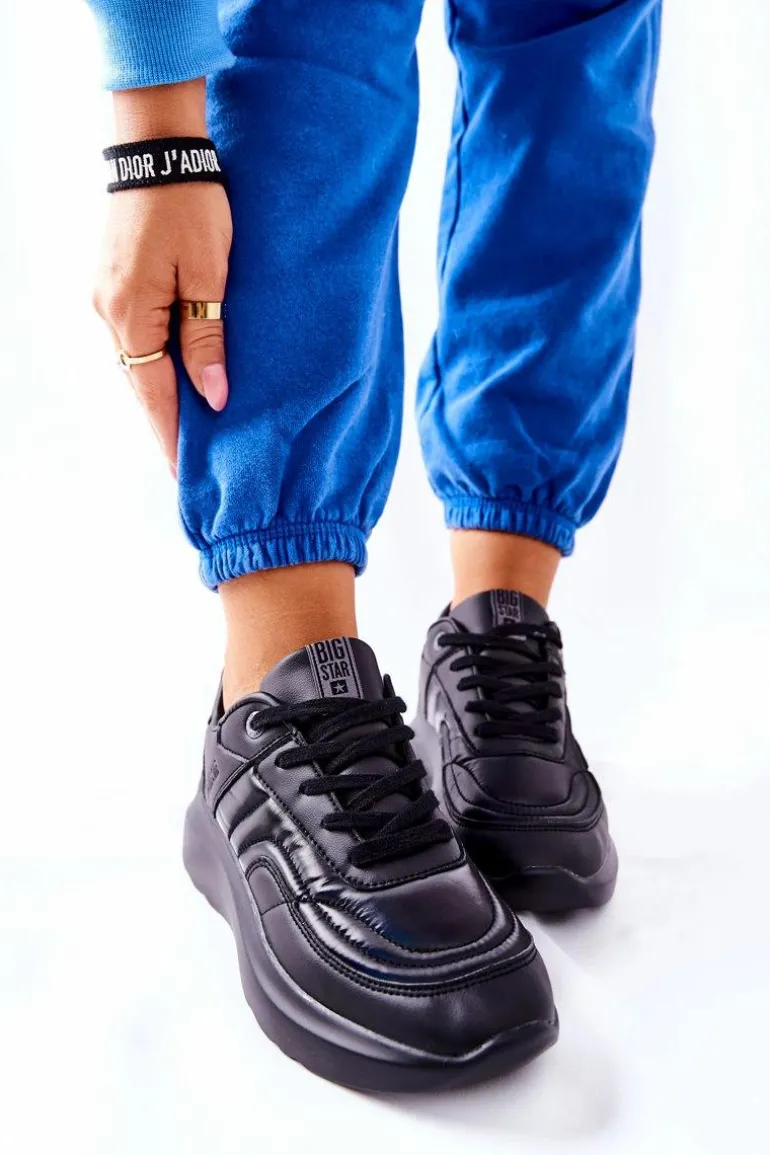 Damskie Sportowe Buty Memory Foam Big Star II274332 Czarne