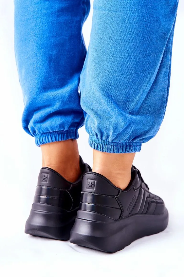 Damskie Sportowe Buty Memory Foam Big Star II274332 Czarne