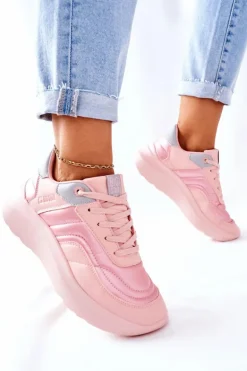 Damskie Sportowe Buty Memory Foam Big Star II274333 Różowe