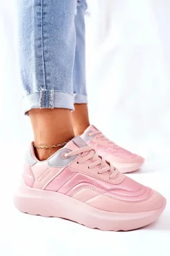 Damskie Sportowe Buty Memory Foam Big Star II274333 Różowe