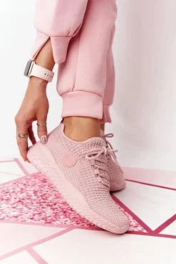 Damskie Sportowe Buty Memory Foam Big Star HH274299 Różowe