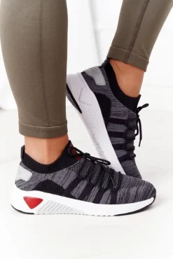 Damskie Sportowe Buty Memory Foam Big Star HH274532 Ciemnoszare