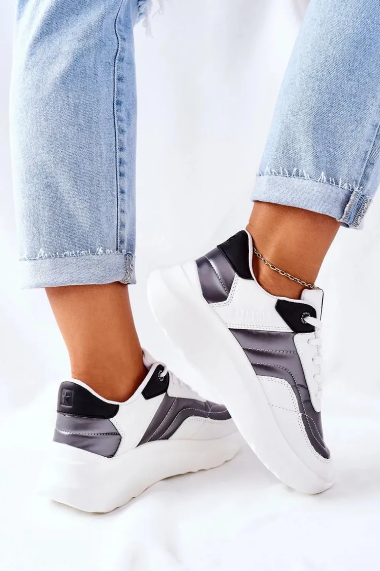 Damskie Sportowe Buty Memory Foam Big Star II274335 Białe