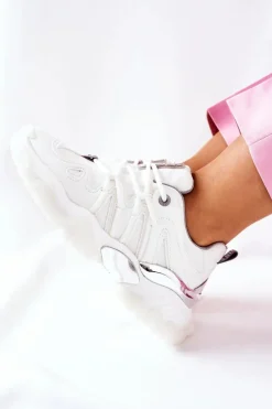 Damskie Sportowe Buty Memory Foam Big Star II274088 Białe