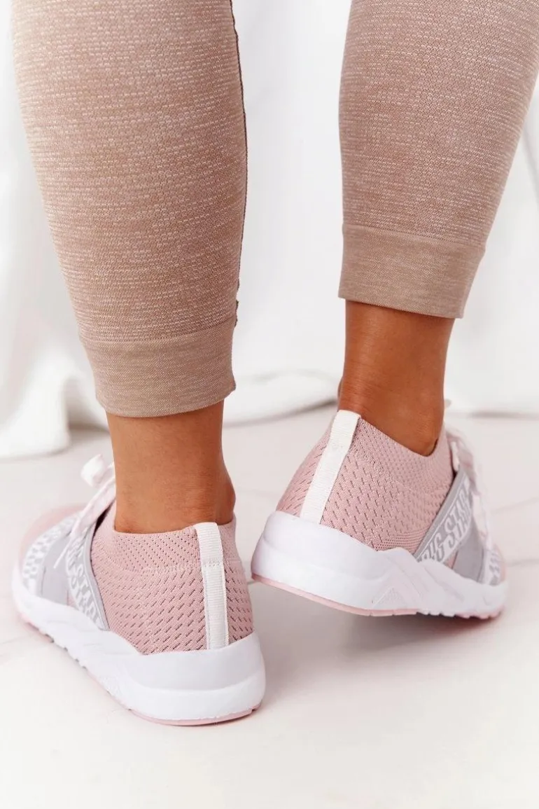 Damskie Sportowe Buty Memory Foam Big Star HH274353 Różowe