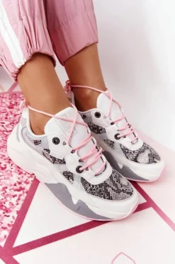 Damskie Sportowe Buty Memory Foam Big Star HH274326 Białe