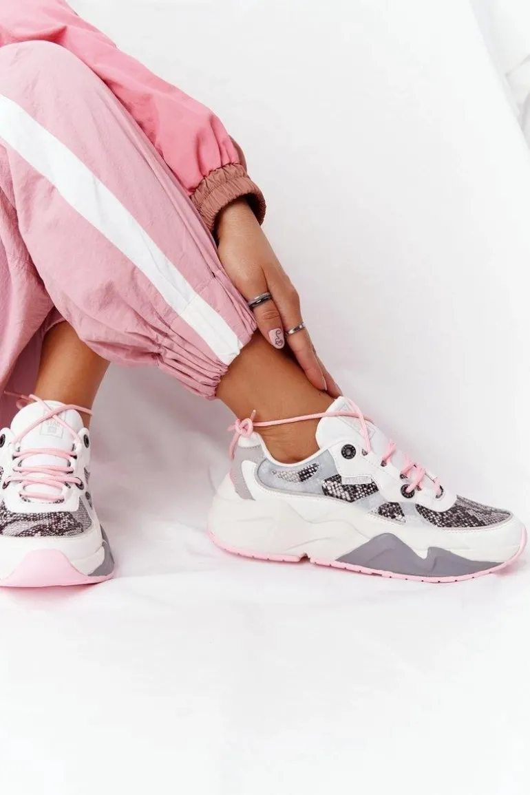 Damskie Sportowe Buty Memory Foam Big Star HH274326 Białe