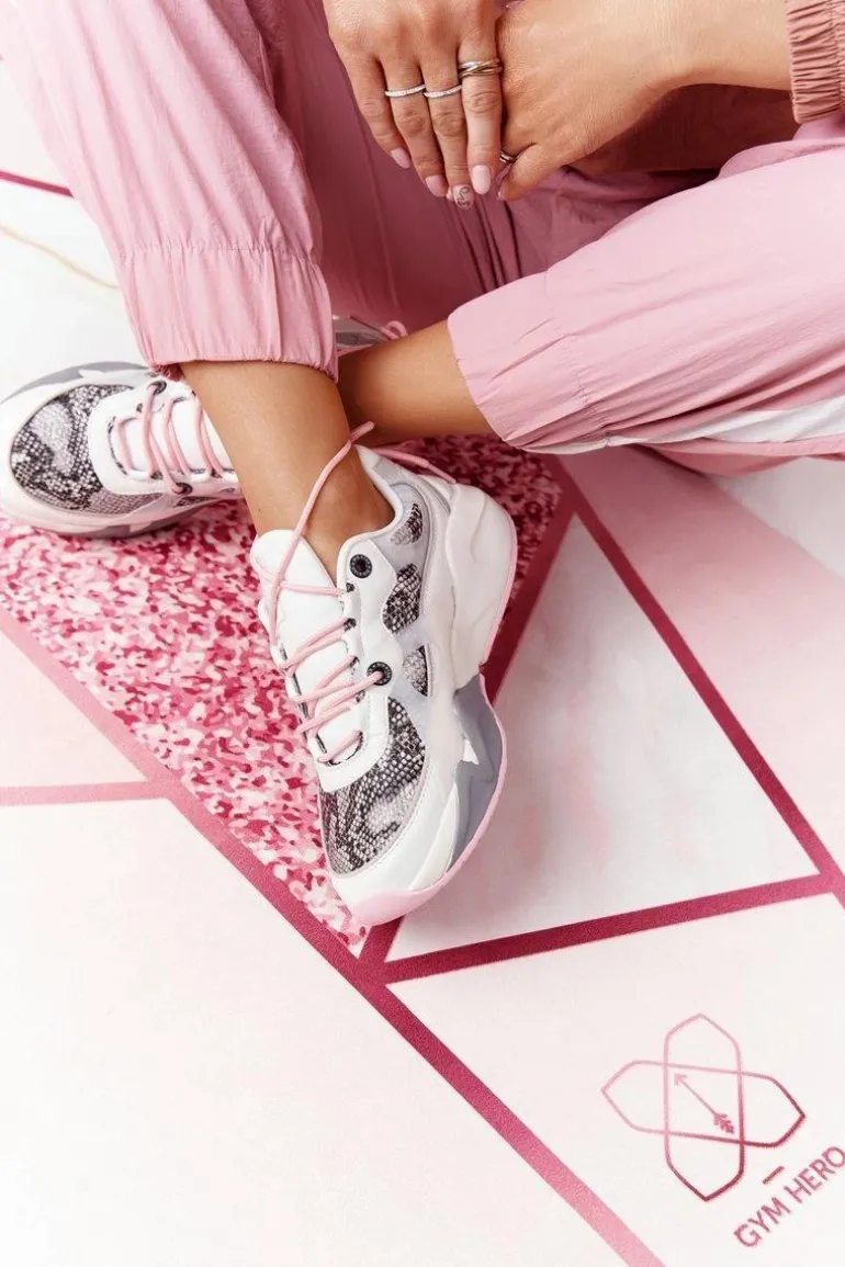 Damskie Sportowe Buty Memory Foam Big Star HH274326 Białe