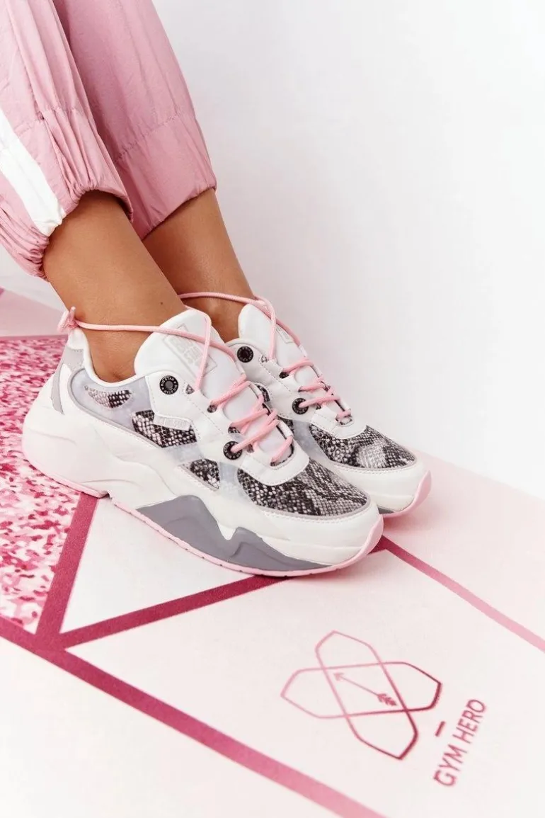 Damskie Sportowe Buty Memory Foam Big Star HH274326 Białe