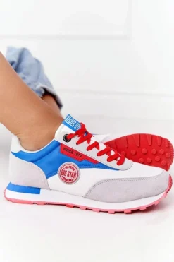 Damskie Sportowe Buty Memory Foam Big Star HH274526 Biało-Niebieskie