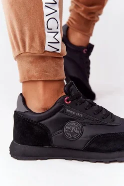 Damskie Sportowe Buty Memory Foam Big Star HH274528 Czarne