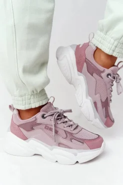 Damskie Sportowe Buty Memory Foam Big Star HH274258 Fioletowe