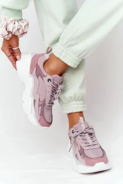 Damskie Sportowe Buty Memory Foam Big Star HH274258 Fioletowe