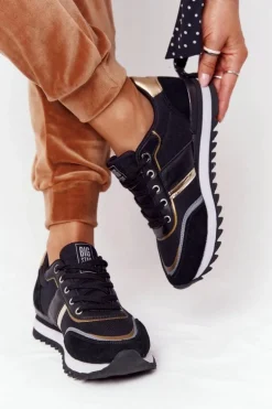 Damskie Sportowe Buty Memory Foam Big Star HH274272 Czarne