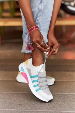 Damskie Sportowe Buty Memory Foam Big Star HH274531 Biało-Szare