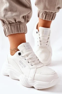 Damskie Sportowe Buty Memory Foam Big Star II274359 Białe